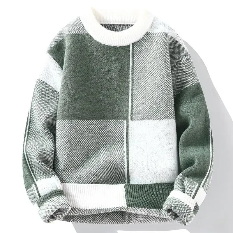 Threebooy Round Collar Crewneck Long Sleeve Thick Knitwear Original Autumnr and Winter Pullover Man Casual Y2k Knitted Sweaters for Men