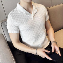 Threebooy  Brand Clothing Men's Summer Casual Short-sleeved Polo Shirt/Male Slim Fit Fashion High Quality Lapel Polo Shirts S-4XL