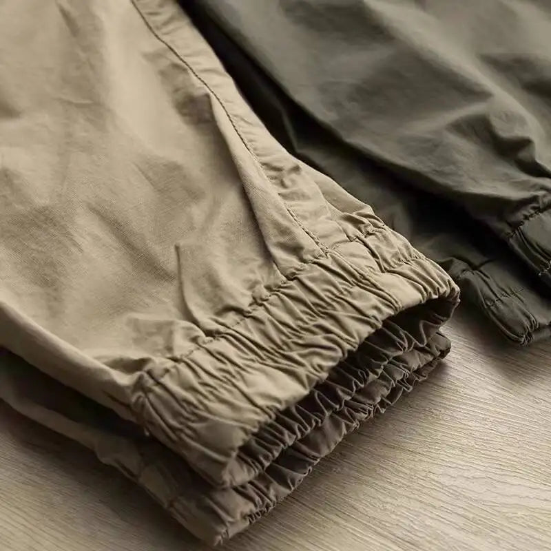 Threebooy 2025 Ice Silk Pants Men's Summer Thin Breathable Quick-drying Fishing Pants Sun Protection Outdoor Wear-resistant Sports Pants