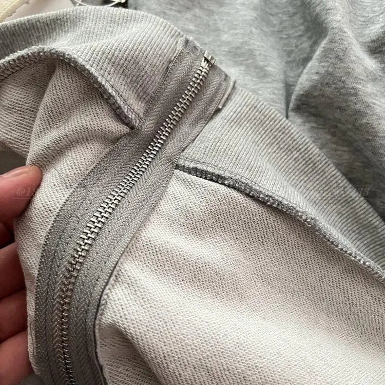 Threebooy Hooded Vest Jacket American Casual Sports Vest Men Women Korean Streetwear 2025 Trendy Loose Sleeveless Zipper Cardigan
