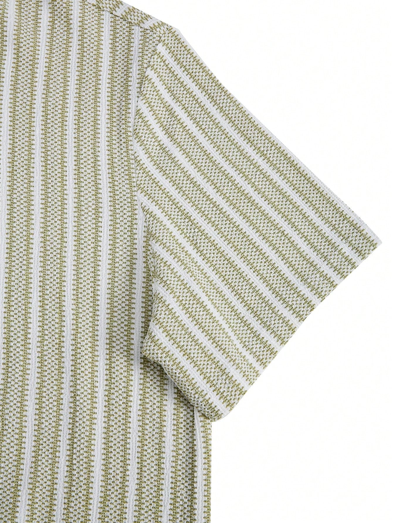 Threebooy  Men's Summer Knitted Striped Lapel Short Sleeved Polo Shirt Comfortable and Fashionable Polo Shirt Suitable for Daily Wear