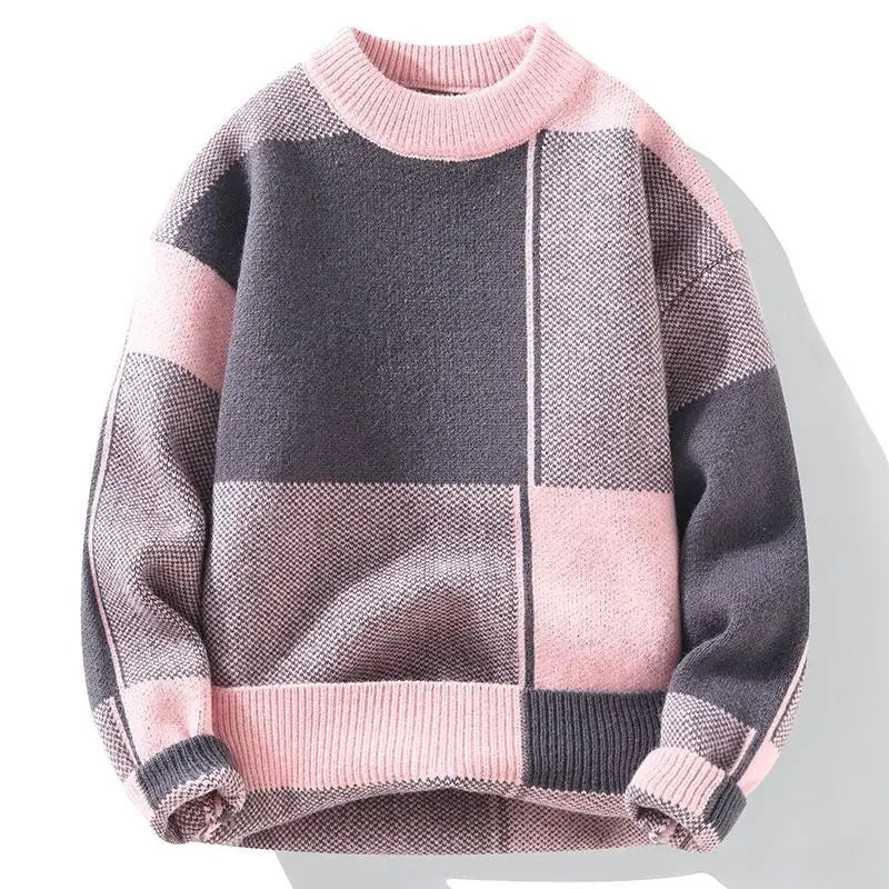 Threebooy Round Collar Crewneck Long Sleeve Thick Knitwear Original Autumnr and Winter Pullover Man Casual Y2k Knitted Sweaters for Men