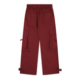 Threebooy Y2K Red Cargo Pants for Men Harajuku Black Trousers Male Streetwear Hip Hop Pocket Loose Casual American Safari Style
