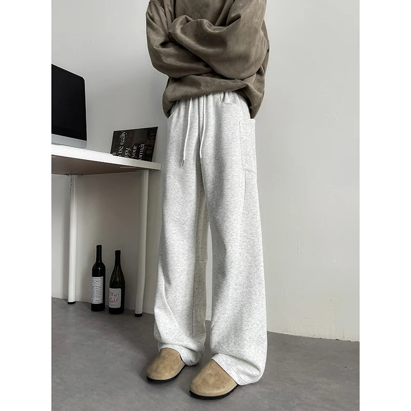 Threebooy Mens pants Chic Pocket Long Pants New Men's Casual Mopping Trousers Harajuku Streetwear Sport Running Sweatpants 5XL-M