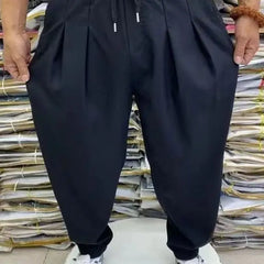Threebooy  Summer Elegant Fashion Harajuku Slim Fit Male Clothes Loose Casual All Match Sports Pants Solid Pockets Wide Leg Pants