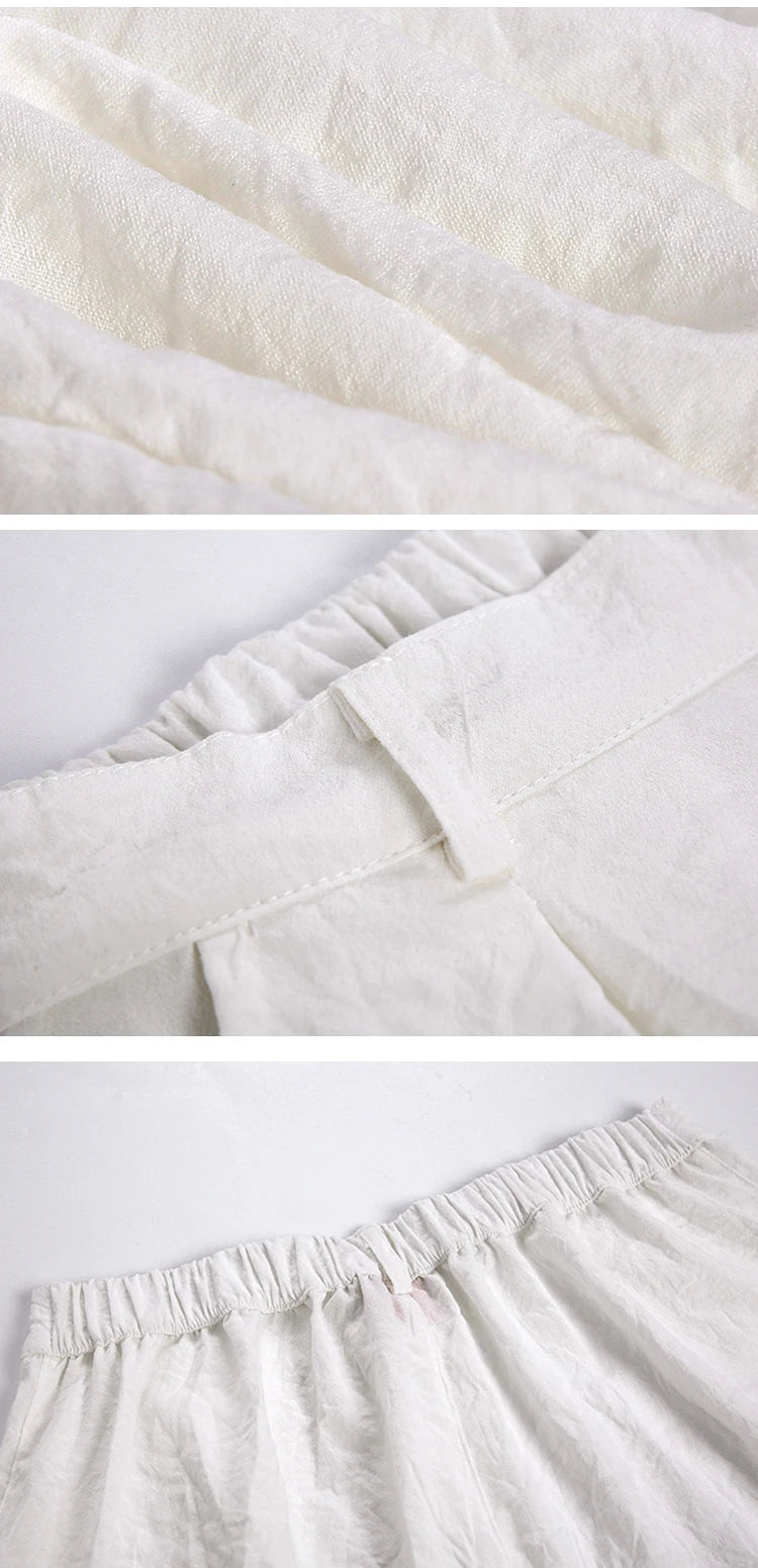 Threebooy Summer Thin Linen Men's Pants Loose Straight Pants Korean Cotton Linen Casual Trousers Draped Wide-leg Pants Aesthetic Urban