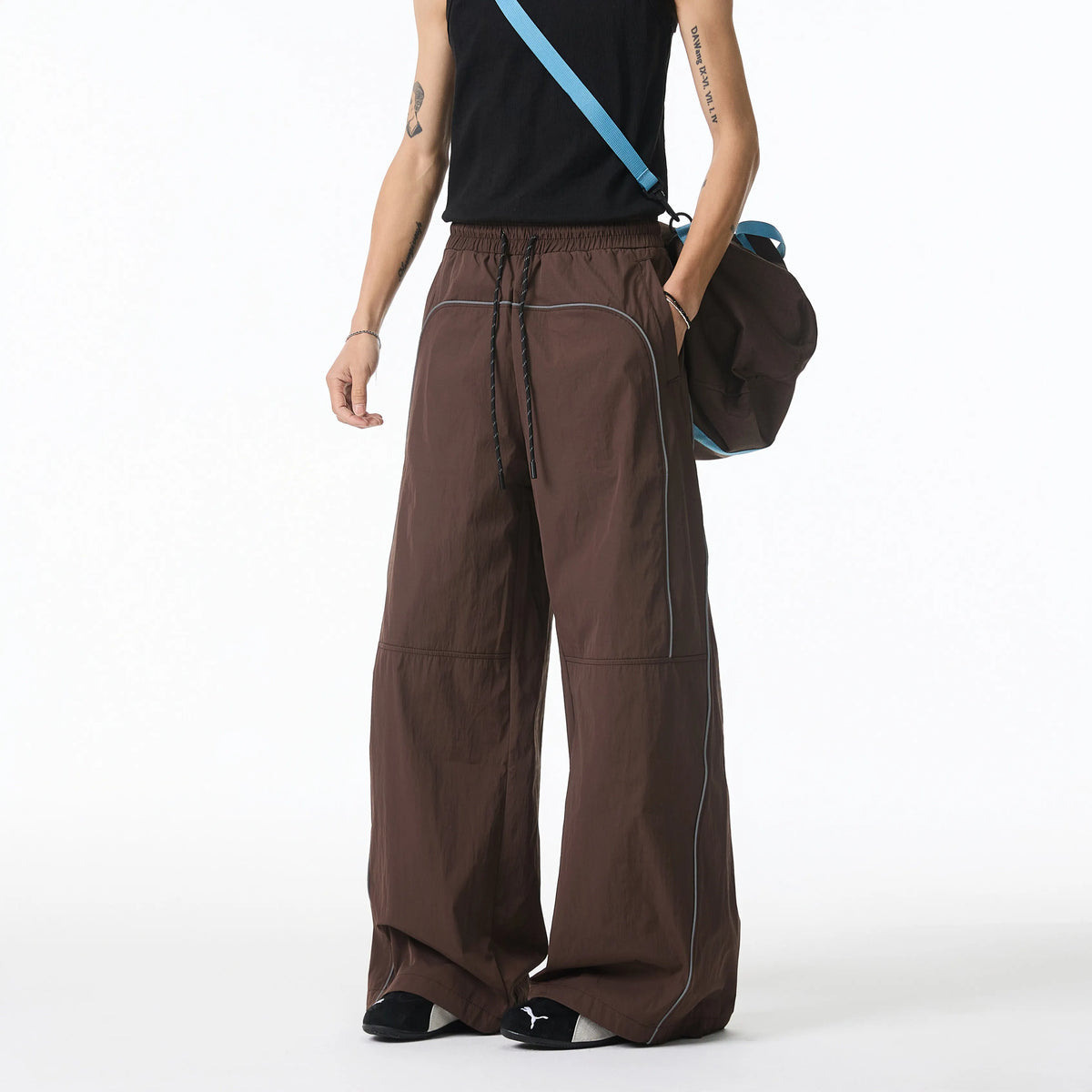 Threebooy  Straight Leg Loose Fit Elastic Waist Outdoor Sports Pants mens Casual Comfort Jogging Hiking Travel Lightweight Durable Trendy