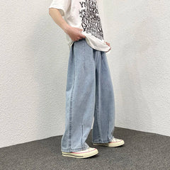 Threebooy Baggy Denim Pant Men Loose Straight Wide Leg Jeans Men's Women's Streetwear Skateboard Hip Hop Casual Trousers Oversized 2XL