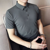 Threebooy Men's Summer Lapel POLO Shirt Short Sleeve Tops Men Business Casual Youth Tops Korean Fashion Clothing Polo Shirt Men 4XL
