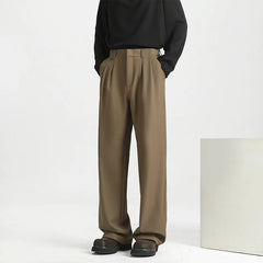 Threebooy Men's Light Luxury Naples Slim-fit Suit Pants Casual Japanese Retro Premium Quality Elegant Popular Leisure Trousers 2026 Spring