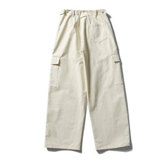Threebooy Mens Pockets Cargo Pants Cotton Casual Trousers Men Streetwear Wide Leg Vintage Japan Style Cityboy Baggy Logging Pants Male