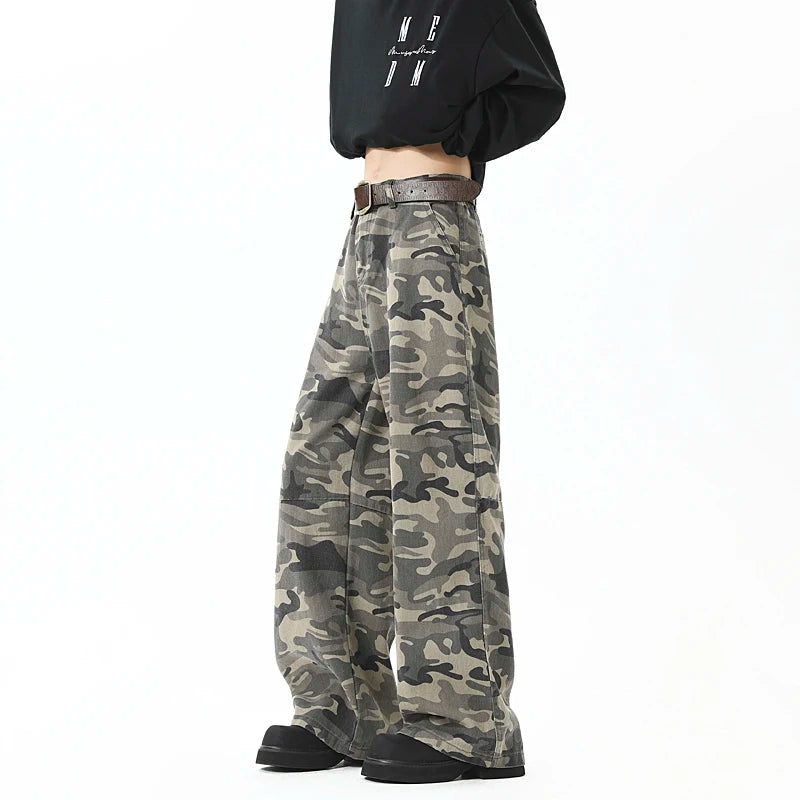 Threebooy  Summer Outdoor Casual Pants men Camouflage Straight Leg Breathable Comfort Travel Hiking Military Jogger Streetwear man Trousers