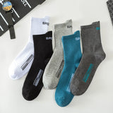 Threebooy 10Pairs Men Socks Organic Cotton Breathable Sports Socks  Black Casual Athletic New Spring Summer for Male Plus Size EUR38-45