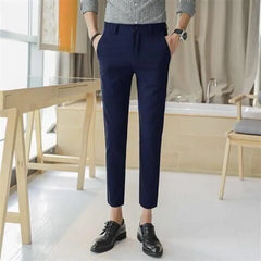 Threebooy  New Spring and Autumn Fashion Trendy Men's High Waist Tight Straight Tube Casual Solid Color Versatile Oversized Suit Pants