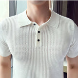 Threebooy Top Grade Brand Cotton Polo Shirts Knitting Men Slim Fit Short Sleeve Summer Leisure Lapel Sleeve POLO Shirts Men Clothing 4XL