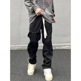 Threebooy streetwear Baggy Cargo Pants Pant Trousers for Men Streetwear Y2k Techwear Man Wide Many Pockets Grey Black Hip Hop  Fashion Tactical Jogger Tube