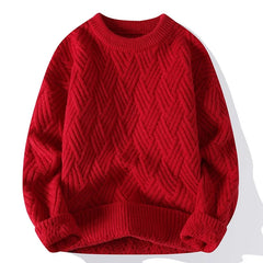 Threebooy  Autumn Winter New Men Thickened Knit Sweater Warm Coat O Neck Sweaters Pullover Jumpers Top Teenager Student Knitted Sweatshirts