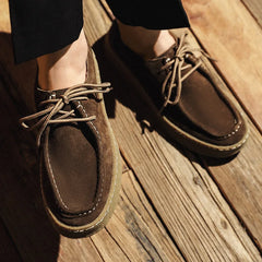 Threebooy &nbsp;Fashion Men's Classic Retro Casual Shoes Lace-up Mens Comfortable Driving Flats Men Outdoor&nbsp;