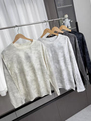 Threebooy 240GSM Cotton Oversized T-shirts Men/Women Unisex Couples Street Tie-Dye Tee Shirt Long Sleeve O-Neck Tshirts