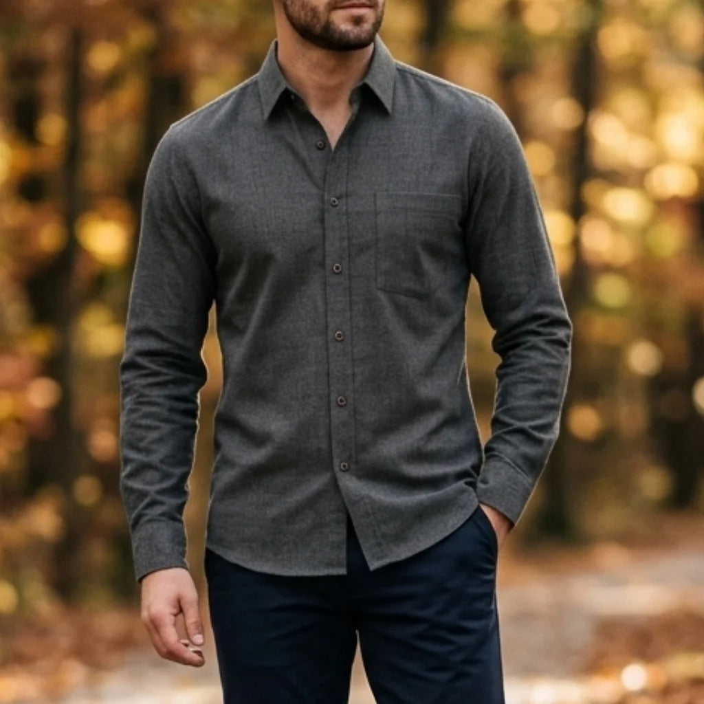 Threebooy  Summer Men's Shirt Ultra Thin Faux Linen Long Sleeve Shirt Home Outdoor Fishing Shirt Men's Top Men Clothing Hawaiian Shirt