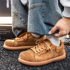 Threebooy  Casual Work Men's Shoes Spring Summer Autumn Winter Wear Resistant Korean Style Flat Heel Low Top round Toe Breathable Mesh