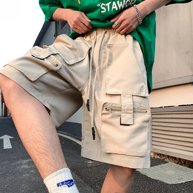 Threebooy Mens Summer Cargo Shorts Multi Pocket Casual Outdoor Sports Workwear Lightweight Comfortable Hiking Shorts Trendy Fashion