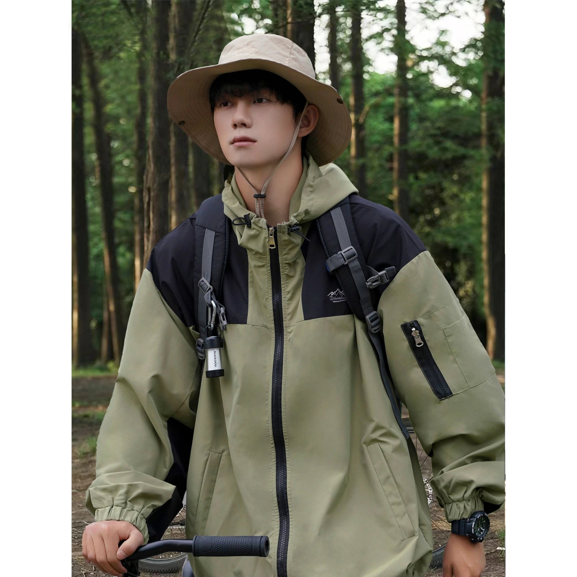 Threebooy Men Outdoor Hiking Jackets Waterproof Hooded Windbreaker Coat Men Autumn New Casual Jacket Tactics Military Jackets Men 2XL