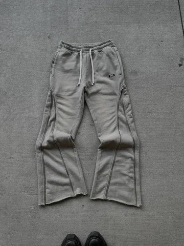 Threebooy Y2K Baggy pants vintage high quality zipper spliced striped casual pants hip hop streetwear Harajuku men women wide leg pants