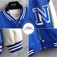 Threebooy Men's Letter Printed Loose Baseball Jacket Fashion Embroidered Y2K Street Hip-hop Retro Uniform Suit Coat