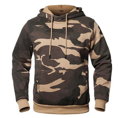 Threebooy Hoodies Trendy Fleece Men's Autumn Winter Casual Hoodies Men Camouflage Pullover Sweatshirts Male Outwear Hooded Collar Tops