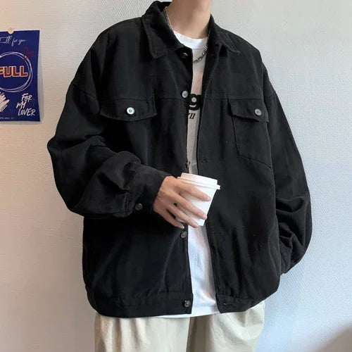 Denim Jackets for Men Techwear Cool Outwear Handsome Fashion Teens Casual Chaqueta Korean  Y2k Jacket Streetwear Ins New