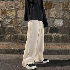 Plus Velvet Pants Men Corduroy American Hip Hop Streetwear Baggy Straight Teens Harajuku Trousers All-match Warm Winter Newly