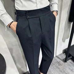 Threebooy Men Spring Autumn Suits Pants Male Formal Wear Boutique Trousers Quality Men British Style Business Casual Loose Suits Pants