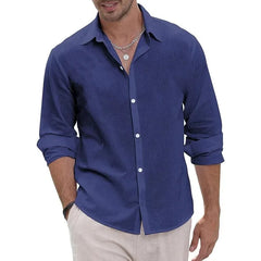 Threebooy  Men's Treasure Shirt Breathable Cotton Texture Versatile Business Casual Switch Show Fashion Autumn Must Choose