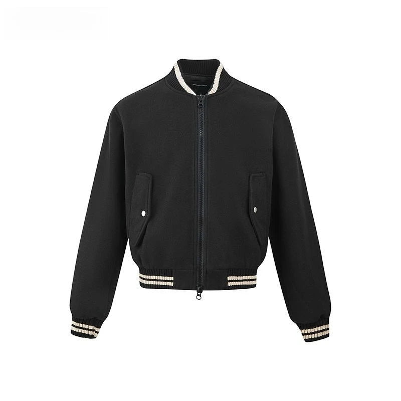 Threebooy Autumn Winter American Baseball Jacket High Street Men's Korean Casual Loose Baseball Uniform Woolen Jacket Cityboy Streetwear