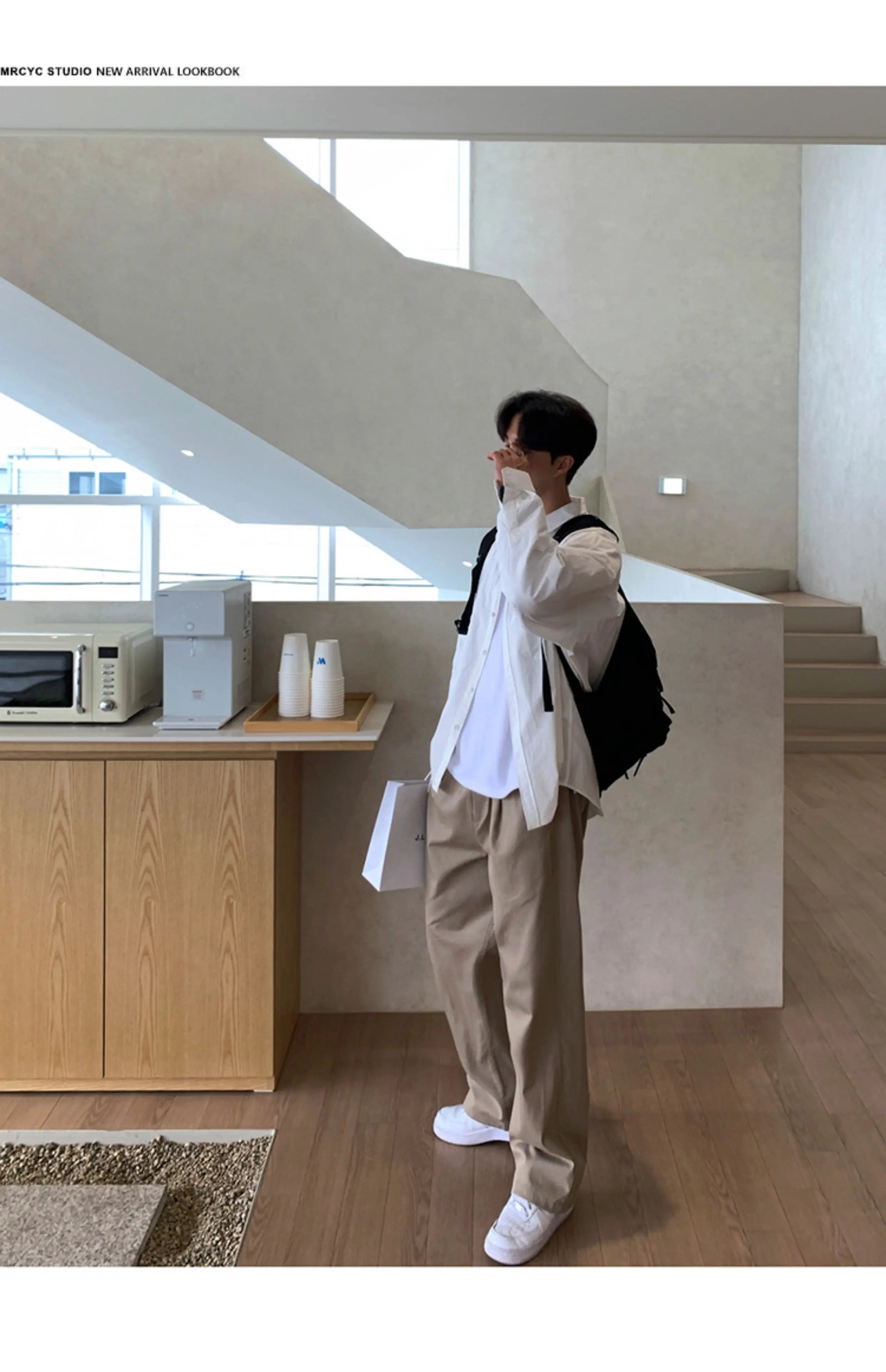 Threebooy Korean Style High-end Straight-leg Casual Pants Men's Spring Summer Loose Trousers American 2025 New Trendy Wide-leg Pants Chic