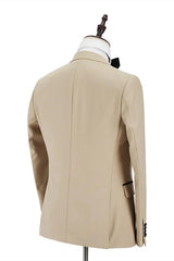 Threebooy  Men's Suit 3 Pieces Blazer Vest Pants One Button Peaked Lapel Velvet Formal Wear New Wedding Groom Formal Tailored