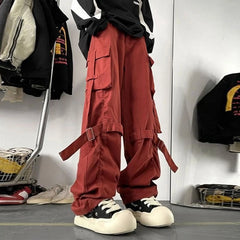 Threebooy 100% Cotton Multi Pocket Loose Trousers Man Spring Summer Designer Cheapest Y2k Vintage Casual New in Long Cargo Pants for Men