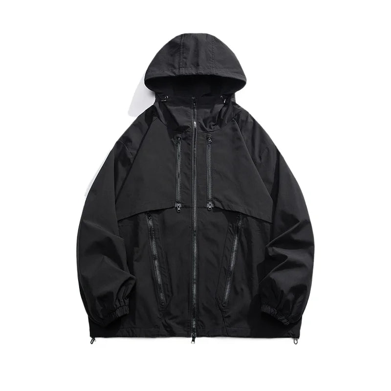 Threebooy Men's Clothing Harajuku Outerwear Men's Coats Models 2024 Man Hoodie Hooded Jackets Korean Popular Clothes Loose Fitting Spring