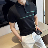 Threebooy Ribbon Design Summer Polo Shirts/Men Fashion High Quality Business Short Sleeves Polo Shirts/Man Casual T-shirt M-5XL