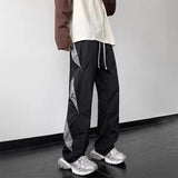 Threebooy American Streetwear Men Clothing Straight Pants Spring Autumn New Fashion Harajuku Oversize Elastic Waist Casual Wide Trousers