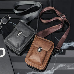 Threebooy  Vintage Mini Men's Crossbody Bag Fashion Shoulder Bag Men Mobile Phone Bag Casual Handbags Small Crossbody Shoulder Bag For Men