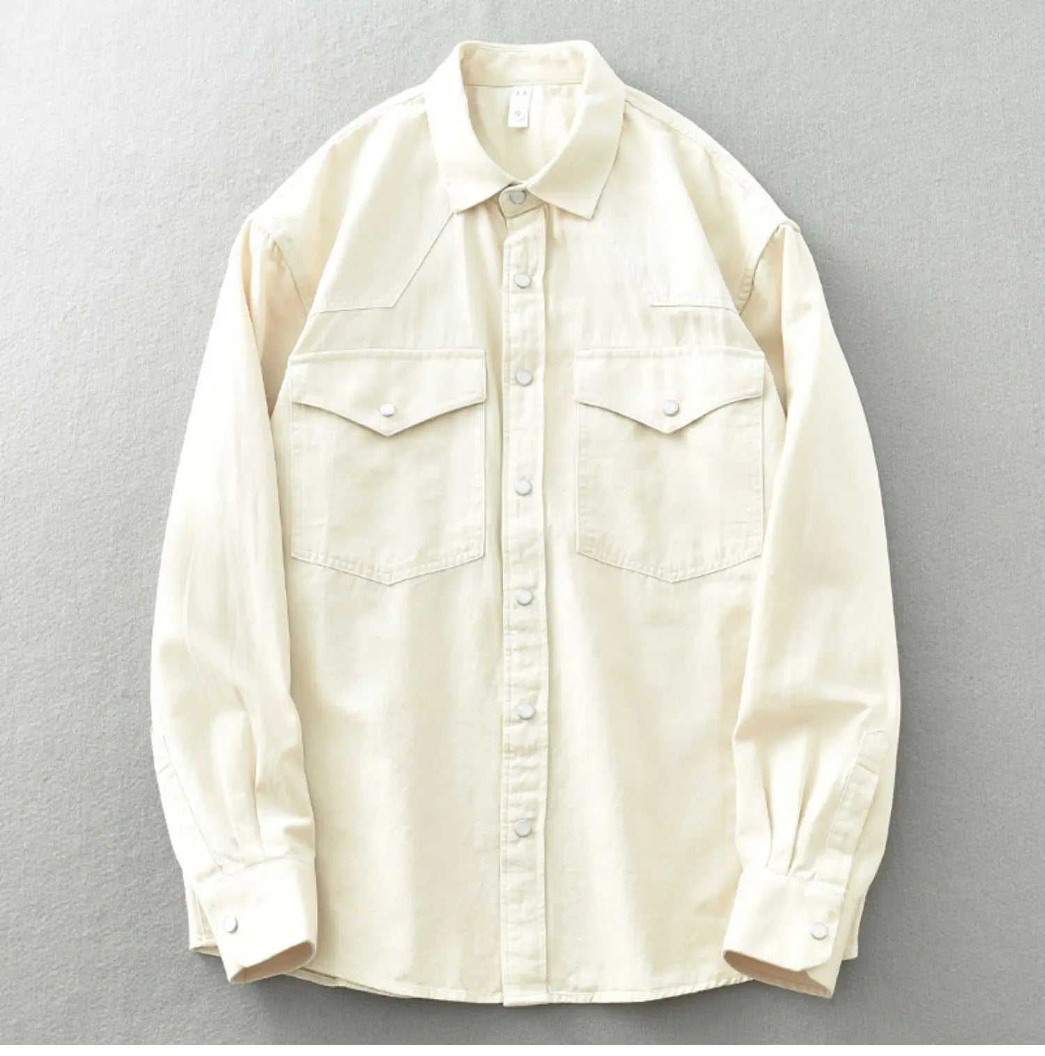 Threebooy Retro Washed Cotton Men's Shirts Spring Long Sleeve American Casual Blouses for Fashion Youth Man Work Wear Daily Tops