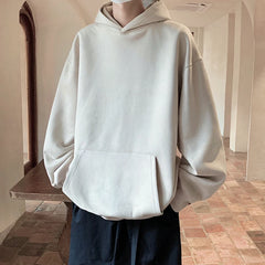 Threebooy Autumn New Solid Hoodie Men Harajuku Fashion Casual Oversized Hoodies Couples Loose Hooded Streetwear Sweatshirt 5XL