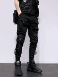 Threebooy Men's Male fashion black European American fashion brand harem pants personality street catwalk casual pants