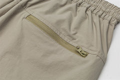 Threebooy  Large Size Casual Shorts Men Streetwear Harajuku Reflective Stripe Knee Length Pants Japan Style Outdoor Quick Drying Short Male