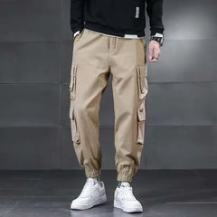 Threebooy  Working Pants Men's Autumn Trendy and Versatile Handsome Casual Niche Trendy Brand