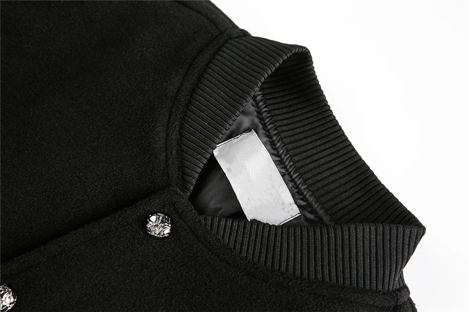Threebooy Vintage Patchwork PU Leather Jackets Mens Streetwear Hip Hop Varsity Baseball Coats Harajuku Loose Casual Fashion Jackets Male
