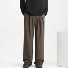 Threebooy Men's Light Luxury Naples Slim-fit Suit Pants Casual Japanese Retro Premium Quality Elegant Popular Leisure Trousers 2026 Spring