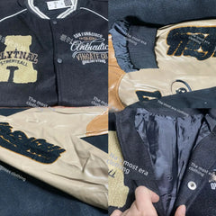 Threebooy  American Style Trendy Brand Men's Baseball Cap Casual Embroidered Jacket Loose Fit Patchwork Casual Jacket For Couples Spring Au